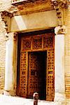 Ouvrir la porte d'un bâtiment, Toledo, Espagne