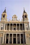 Low angle view of a cathedral, Royal Cathedral, Madrid, Spain