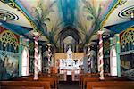 Interiors of a church, St. Benedict's Catholic Church, Honaunau, Hawaii Islands, USA