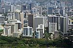 High angle view of a cityscape, Honolulu, Oahu, Hawaii Islands, USA