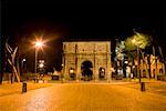 Façade d'un arc de triomphe, arc de Constantin, Rome, Italie