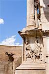 Skulptur geschnitzt an der Wand, Rom, Italien