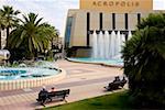 Fountain in front of a building, Acropolis Conference Center, Nice France