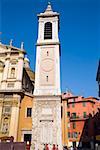 Low angle view of a bell tower, Nice, France