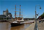 Tall ship in the sea, Corbeta Uruguay, Puerto Madero, Buenos Aires, Argentina