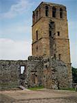 Low angle view of the old ruins of a church, La Merced Church, Old Panama, Panama City, Panama