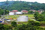 Factory auf eine Landschaft, Panamakanal, Panama