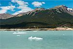 Lake in front of mountains, Lake Argentino, Patagonia, Argentina
