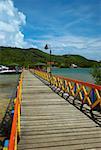 Pier im Meer, Lovebird Brücke, Providencia, Providencia y Santa Catalina, Departamento San Andres y Providencia, Kolumbien