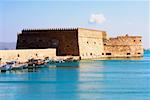 Fortress along the sea, Venetian Fortress, Heraklion Harbour, Crete, Greece