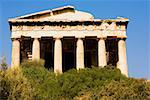 Flachwinkelansicht, ein Tempel, der Parthenon, Akropolis, Athen, Griechenland