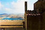 Ruines d'une église, Patmos, îles du Dodécanèse, Grèce