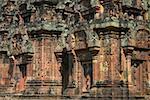 Nahaufnahme eines Tempels, Ta Prohm Tempel, Angkor Wat, Siem Reap, Kambodscha