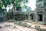 Alte Ruinen von einem Tempel, Angkor Wat Siem Reap, Kambodscha