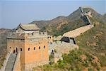 Fortified wall passing through mountains, Great Wall Of China, China