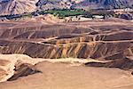 Vue grand angle sur un fleuve Tierras Blancas, Nazca, Pérou