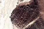 High angle view of Nazca lines, Nazca, Peru