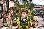 Young man wearing a traditional costume in a festival, Peru