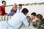 Famille sur la plage