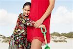 Mother and Daughter on the Beach