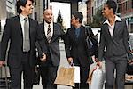 Business People Walking on Sidewalk, New York City, New York, USA