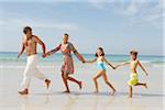 Familie am Strand, Mallorca, Spanien, Marjorca, Spanien