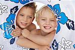 Portrait of Boys in Flotation Device, Majorca, Spain