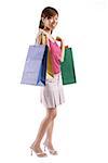 Woman carrying shopping bags