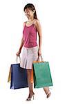 Woman with shopping bags, portrait