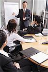 Businessman presenting to colleagues