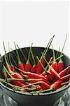 Still life of chilies in bowl