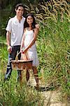 Young couple going for a picnic