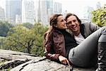 Couple in City Park, New York City, New York, USA