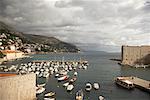 Übersicht der Stadthafen, Dubrovnik, Kroatien