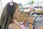 Female teenager on cell phone