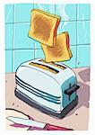 Toaster popping toast out