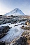 Fluss durch Moor, Glen Etive, Schottland