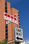 Rue signe, Chinatown, Calgary, Alberta, Canada