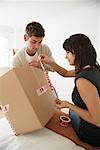 Couple Packing Box in Bedroom