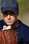 Porträt von Baseball-Pitcher