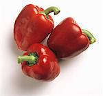 Three Red Bell Peppers