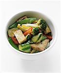 Tofu and Vegetable Stir Fry Over Rice