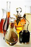 Various types of oil and balsamic vinegar