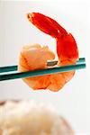 Shrimp on chopsticks