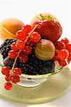Assorted fresh berries in bowl