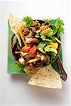 Mexican salad with mince, vegetables and cheese