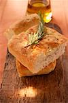 Focaccia with rosemary, olive oil