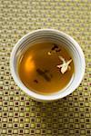 Jasmine tea in small bowl