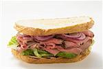 Roast beef and onion sandwich