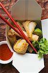 Deep-fried wontons and spring rolls to take away